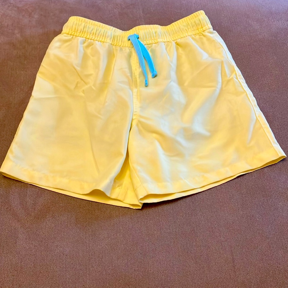 Primary Swim Shorts with Mesh Lining, Yellow, Size 8/9
